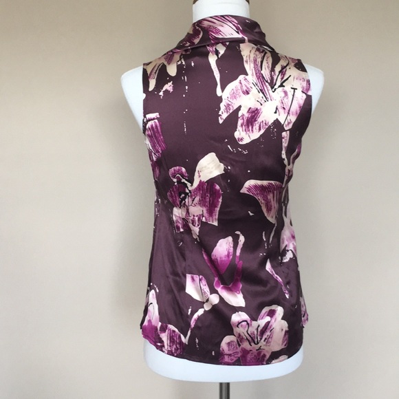 NWT Ann Taylor Purple Silk Blouse Top 00P - Picture 4 of 4